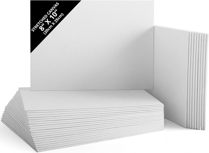 BELLE VOUS 30 STK Blanko Leinwände – 20 x 25cm – Bespannter Rahmen, Keilrahmen Leinwand Set für Küns