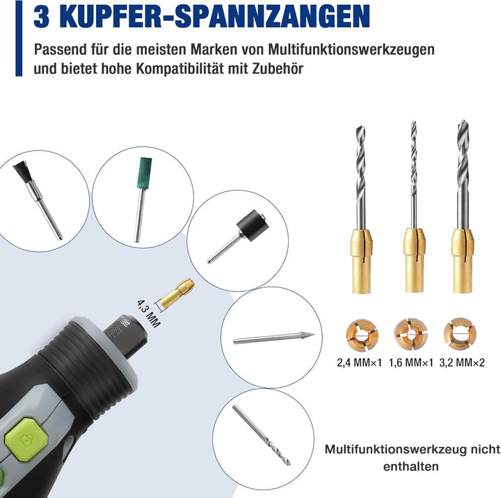 WORKPRO Multifunktionswerkzeug Zubehör Set 476 tlg. Drehwerkzeug Mehrzweck Zubehörset Zubehörsatz fü