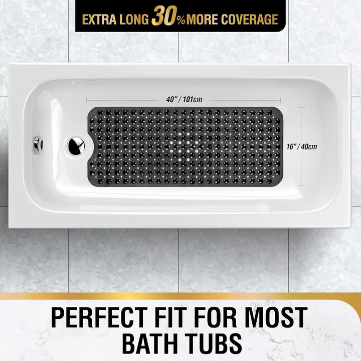 HITSLAM Badewannenmatte Rutschfest, 101 x 40cm Extra lange Antirutschmatte Badewanne, Duschmatte rut
