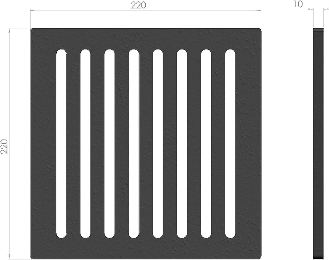 Kaminrost/Ascherost Eckig 220 x 220 x 10 mm passend für Olsberg ** Kaminöfen inkl. Modellübersicht -