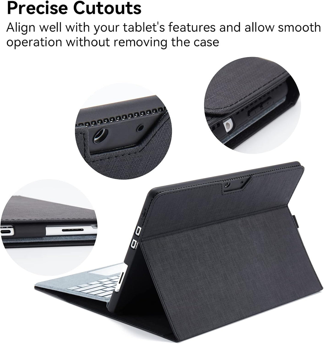 Omnpak Hülle für Surface Pro 8 Tablet, Business-Hülle mit Stifthalter, Einstellbarer Multi-Betrachtu