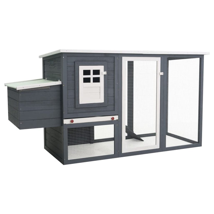 HOMIUSE HüHnerstall Garten-Hühnerstall mit 1 Legenest Grau Holz HüHnerstall Winterfest Meerschweinch