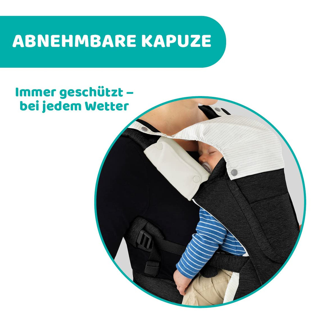 Chicco Hip Seat 3-in-1 Multifunktionale Babytrage mit festem Boden, abnehmbare Schultergurte und Sch