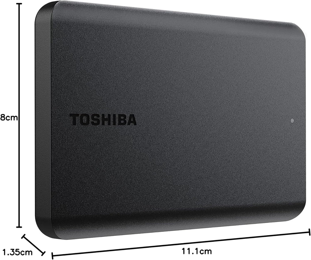Toshiba Canvio Basics HDTB510XK3AA tragbare externe Festplatte, USB 3.0, Schwarz Modern Schwarz 1 TB
