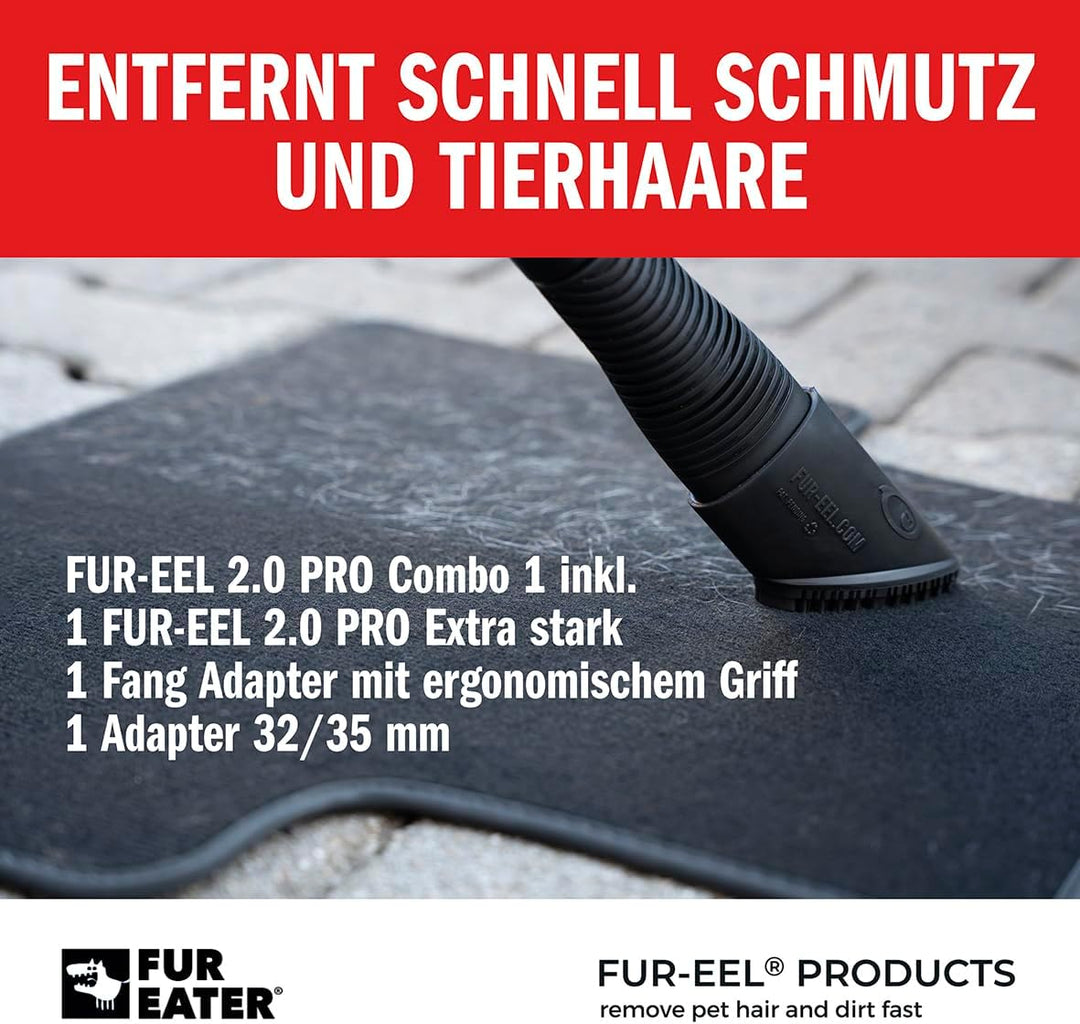 Tierhaarentferner PRO 2.0 Combo | Staubsauger Tierhaar Aufsatz für Auto & Zuhause | Entfernt Hunde-