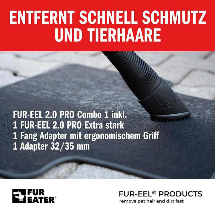 Tierhaarentferner PRO 2.0 Combo | Staubsauger Tierhaar Aufsatz für Auto & Zuhause | Entfernt Hunde-