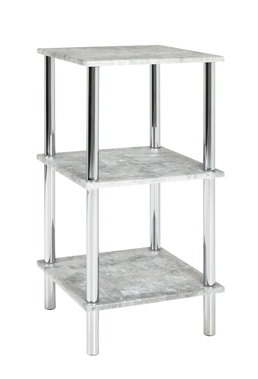 HAKU Möbel Regal, MDF, chrom-betonoptik, B 39 x T 39 x H 77 cm, Chrom-betonoptik