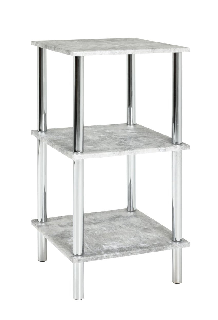 HAKU Möbel Regal, MDF, chrom-betonoptik, B 39 x T 39 x H 77 cm, Chrom-betonoptik