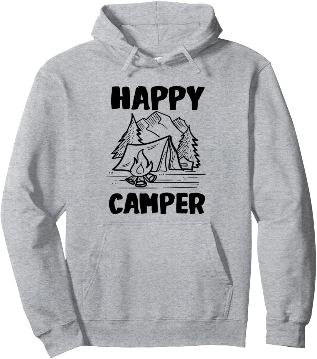 Camping Natur Abenteuer Glücklich Wandern Pullover Hoodie
