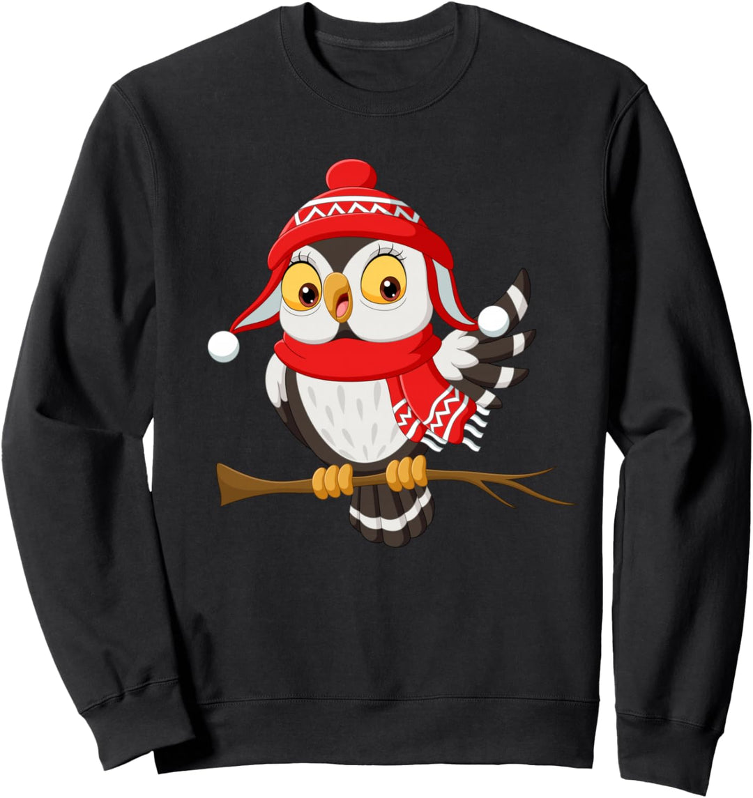 Lustige coole Weihnachtseule für Herren und Damen – Weihnachtsgrafik Sweatshirt