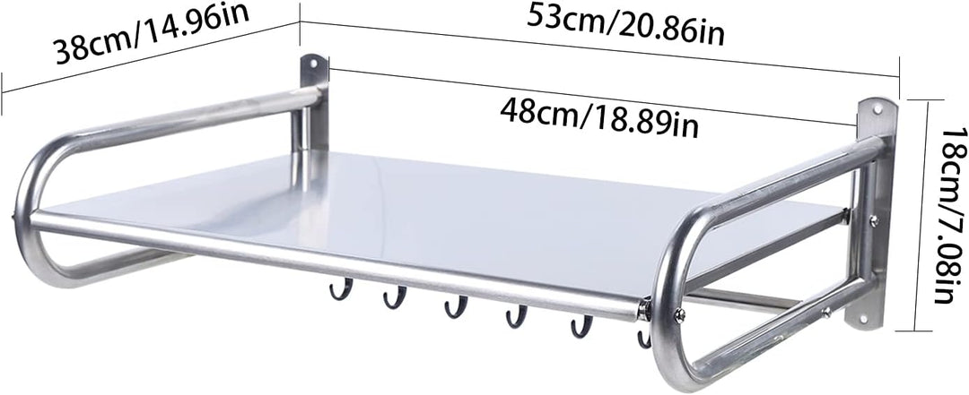 Cutycaty Edelstahl Mikrowellen Regal Wand-befestigte Mikrowelle Ofen Rack Mikrowellen Aufbewahrungss