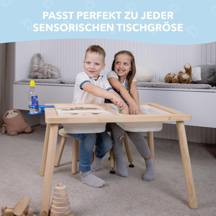 Cateam Tritthocker aus Holz für Kinder und Kleinkinder – 2er-Set – Weiss – Kinderhocker mit ausziehb