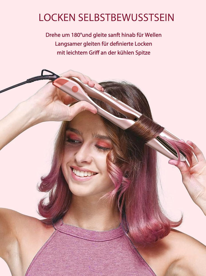 LANDOT 2-IN-1 Glätteisen und Lockenstab: Glätteisen Locken und Glätten - Professioneller HHaarglätte