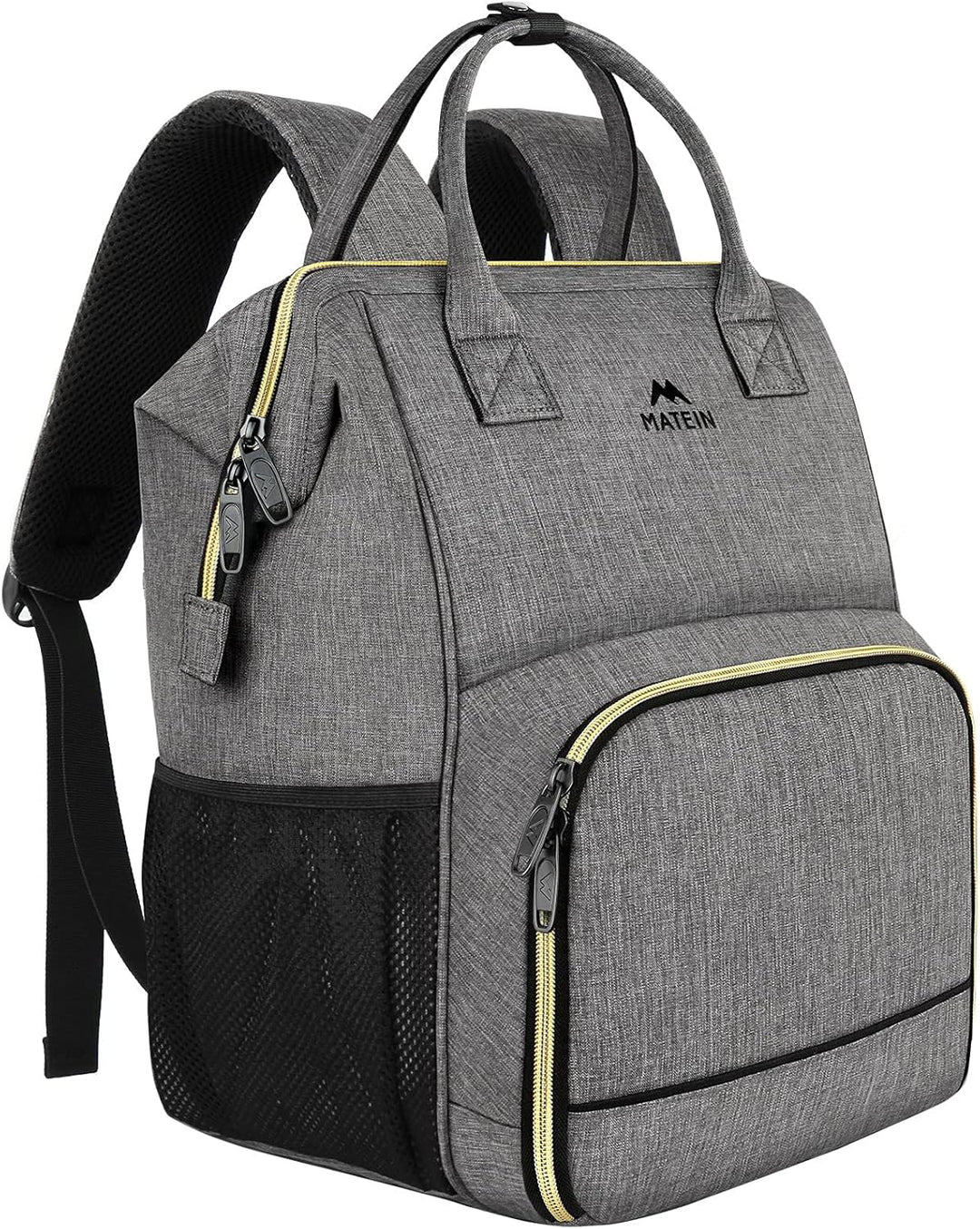 MATEIN Laptop Lunch Rucksack, 17" Picknick Rucksack für Damen und Herren mit isoliertem Kühlfach, Wa