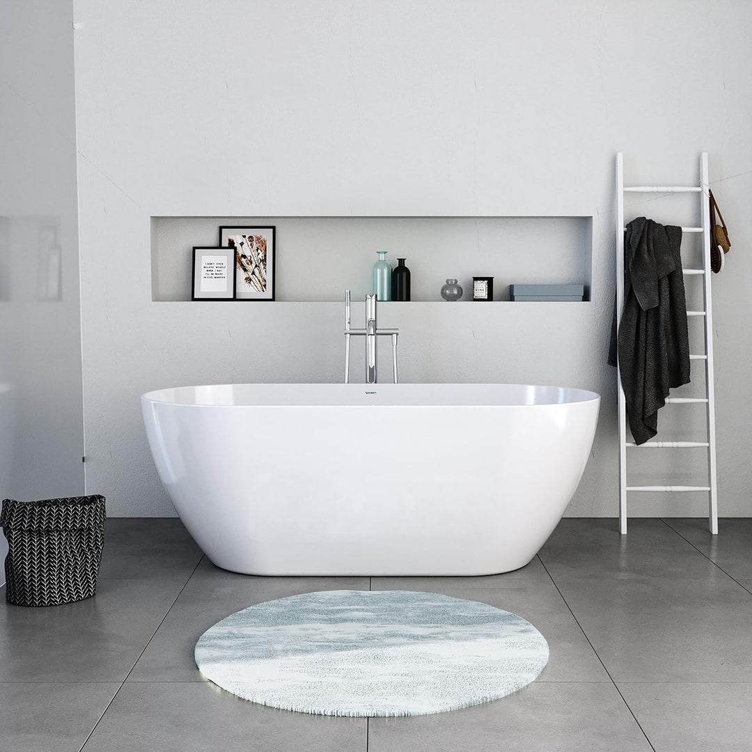DURAVIT Freistehende Badewanne aus Acryl Standbadewanne DuraMuna in Weiss glänzend 160x75 cm Füllmen