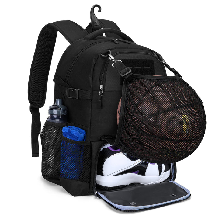 DSLEAF Fussballrucksack, Basketballausrüstungstasche mit separatem, belüftetem Schuhfach für das Tra