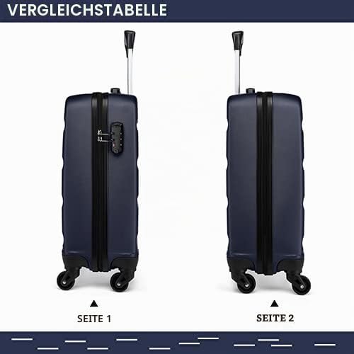 KONO Handgepäck Koffer Klein Reisekoffer mit Rollen und TSA Schloss, Koffer Trolley Handgepäck Flugz