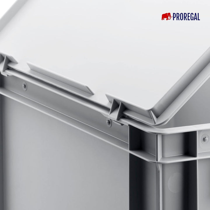PROREGAL SuperSparSet 10x Scharnierdeckel für Eurobehälter | BxT 40x60cm | Eurobox, Transportbox, Tr