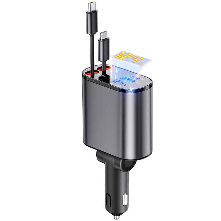 Aimtel 4 in 1 Zigarettenanzünder USB C 66W Auto Ladegerät, Kfz Ladegerät für Camping Wohnmobil Ladeg