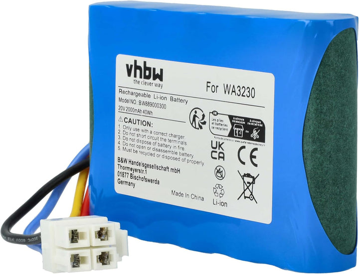 vhbw Akku kompatibel mit Ferrex 800m2 2021, 800m2 Rasenroboter Rasenmäher (2000mAh 20V Li-Ion)