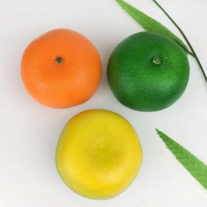 GMMH Künstliche Deko Mandarine (6 Stück) - Lebensechtes Plastikobst, Plastikfrucht, Kunstobst, Fruch