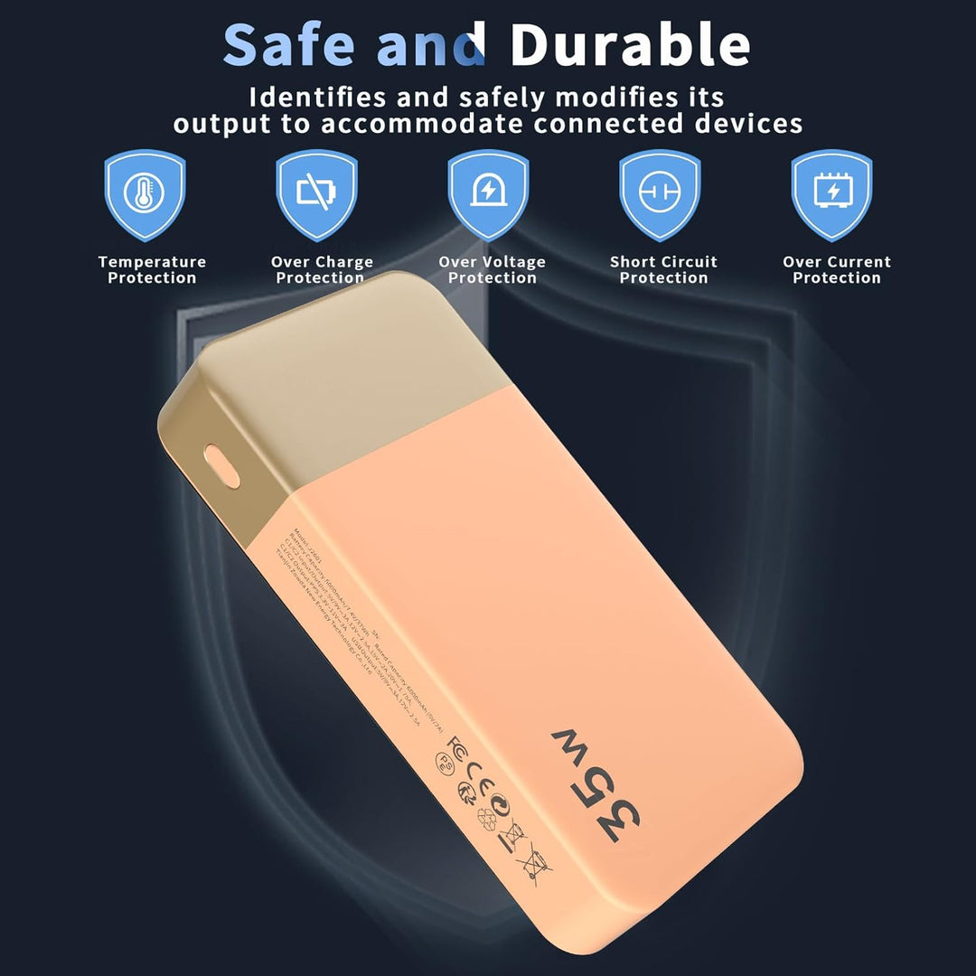 NOBIS Power Bank, Powerbank 20000mAh, 35W Externe Handyakkus Fast Charging, Externer Akku with C to