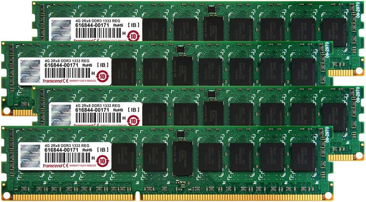Transcend TS16GJMA533N JetMemory Arbeitsspeicher 16GB (4X 4GB, 1333MHz, CL9) für Apple Mac Pro DDR3-