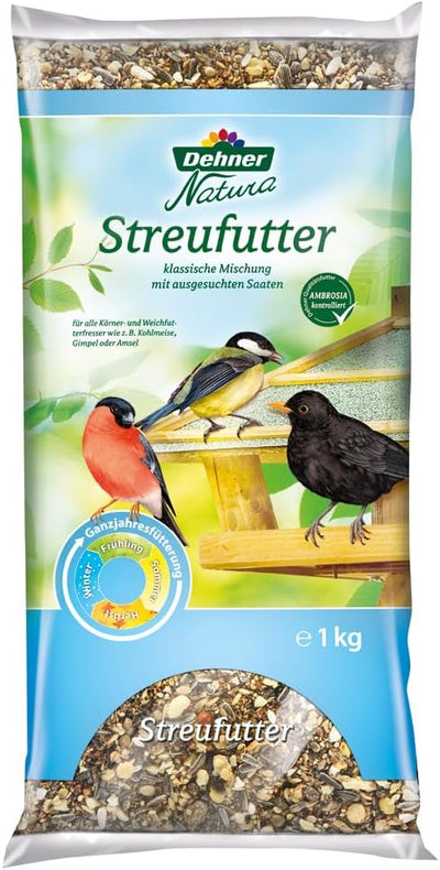 Dehner Natura Wildvogelfutter, Streufutter, 10 x 1 kg (10 kg) 1 kg (10er Pack) Streufutter, 1 kg (10