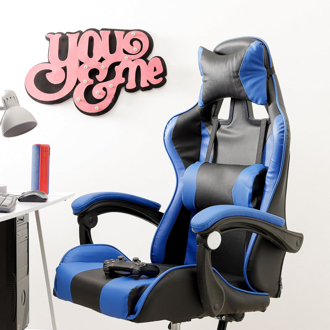 Baroni Home Gaming-Stuhl, ergonomischer Bürostuhl, gepolstert Gaming Sessel mit bequemer, Verstellba