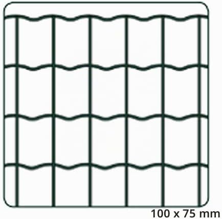 Garmix 25 Meter Maschendrahtzaun Gitterzaun Drahtzaun grün Höhe 60 cm Maschenweite 7,5 x 10 cm Garte