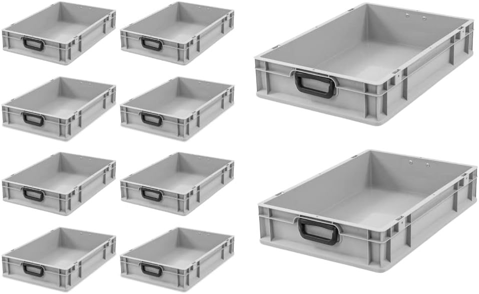 Mega Deal | 10x Proregal Eurobox NextGen Portable Duo |HxBxT 12x40x60cm HxBxT 12x40x60cm Grau, HxBxT