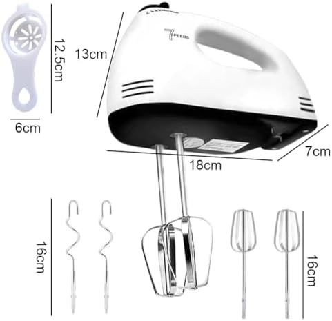 5 Werkzeuge Handrührgerät, Handmixer Bequem zu Halten, Mixer Handrührer zum Schlagen von Sahne Verwe