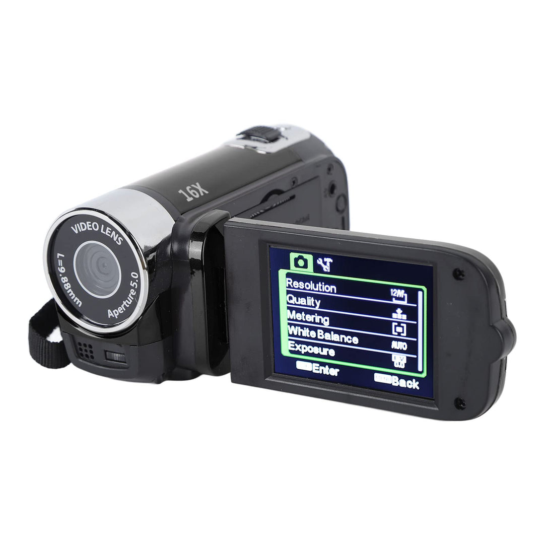 1080P Digital Videokamera, 16 MP DV Kamera, 2,7 Zoll TFT Drehbildschirm, 16 Fach Digitalzoom, USB Ka