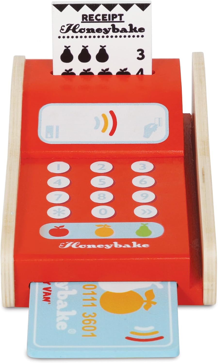 Le Toy Van – Honeybake Rollenspiel Kartenlesegerät aus Holz | Ideal für Rollenspiel Supermarkt, Lebe