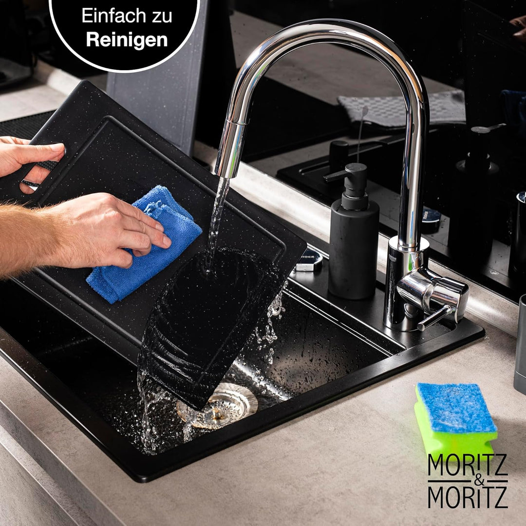 Moritz & Moritz 4x Schneidebretter Kunststoff - 36 x 27,5 cm - Schneidebretter BPA frei - Küchenbret