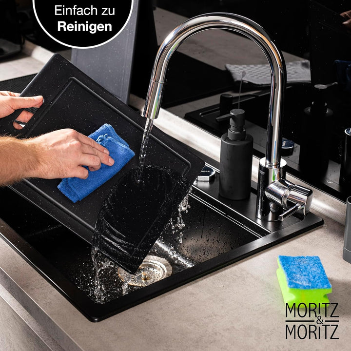 Moritz & Moritz 4x Schneidebretter Kunststoff - 36 x 27,5 cm - Schneidebretter BPA frei - Küchenbret