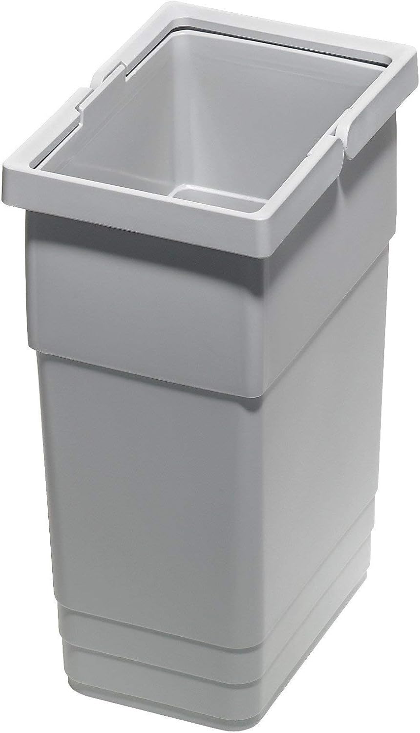 eins2vier Abfallsammler Höhe: 275 mm Volumen 6 Liter 210 x 140 mm alugrau 5135.11 Komposteimer Recyc