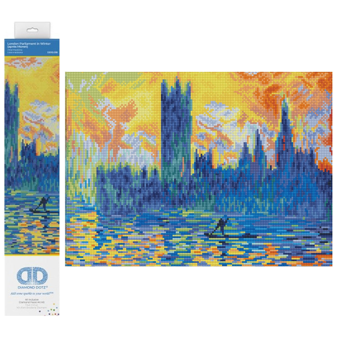 Diamond Dotz DD10-038 London Parliament in Winter (Claude Monet), ca. 46 x 41 cm gross, Diamond Pain