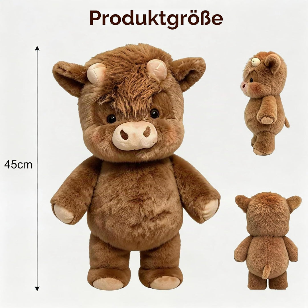 Running Cow Plush 45cm, Kuh Kuscheltier, Laufendes Kalb Plüschtier, Wildschwein Stofftier, Cartoon S