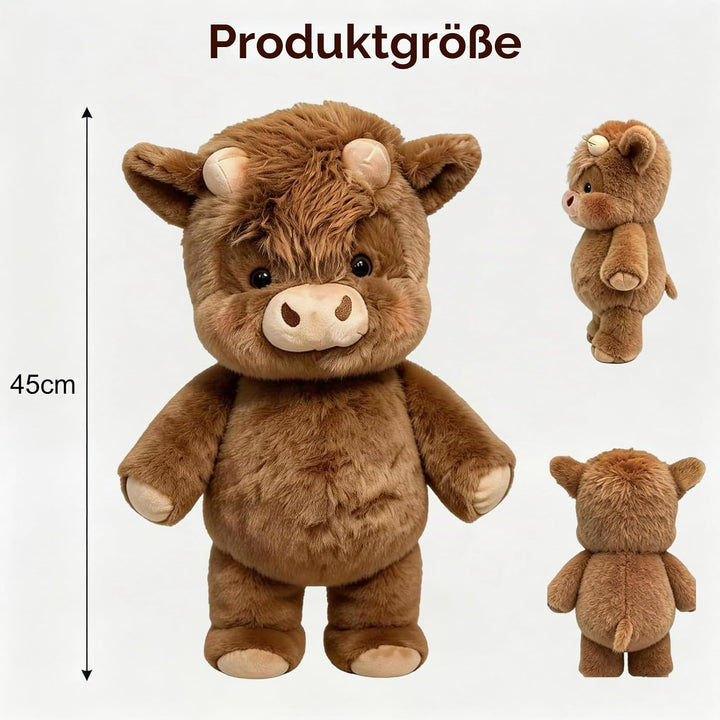 Running Cow Plush 45cm, Kuh Kuscheltier, Laufendes Kalb Plüschtier, Wildschwein Stofftier, Cartoon S
