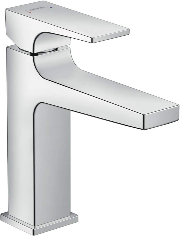 hansgrohe Wasserhahn Metropol (Armatur mit Auslauf Höhe 110 mm und Push-Open Ablaufgarnitur) Chrom,