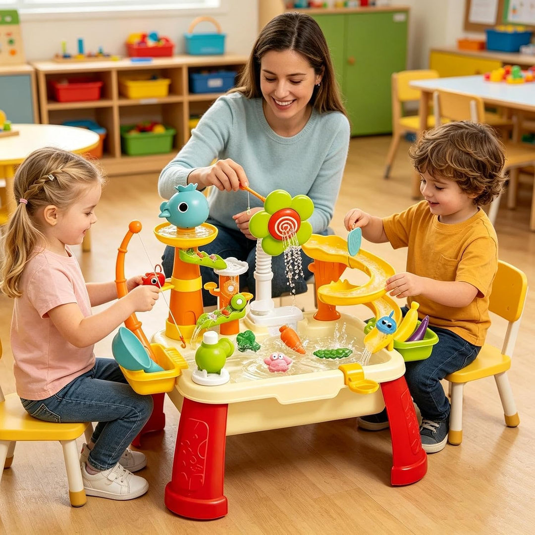 Generisch Wassertisch Für Kinder,Sommer Angelspielzeug | Spielwaschbecken Mit Fliessendem Wasser,Für