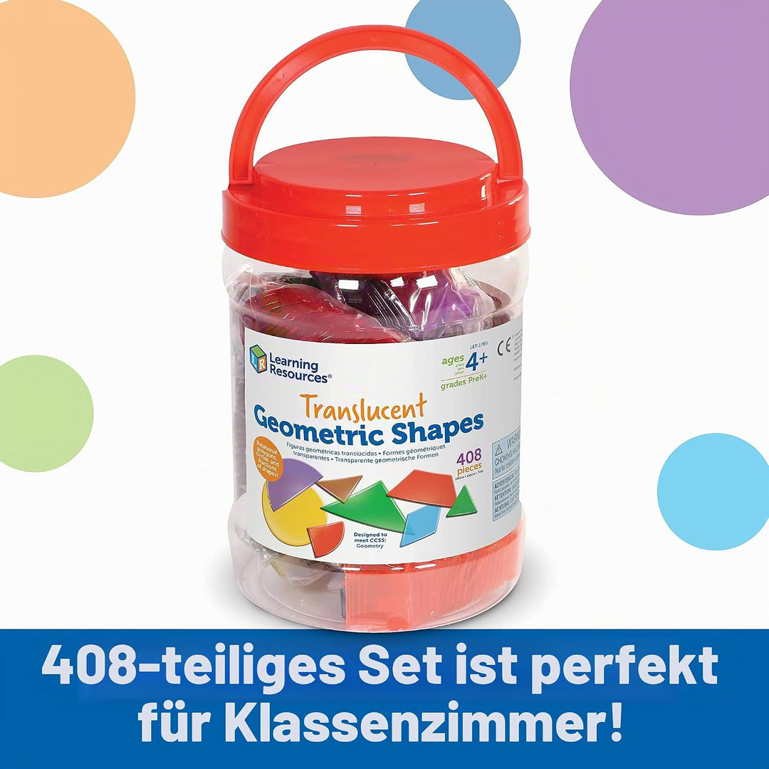 Learning Resources Transparente geometrische Formen, Mittel Single, Single