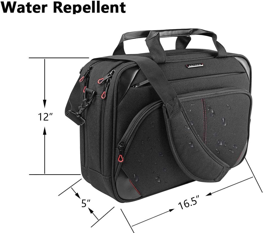 KROSER Laptop Tasche 15,6 Zoll Business Tasche Laptop Umhängetasche Wasserabweisend Schultertasche D