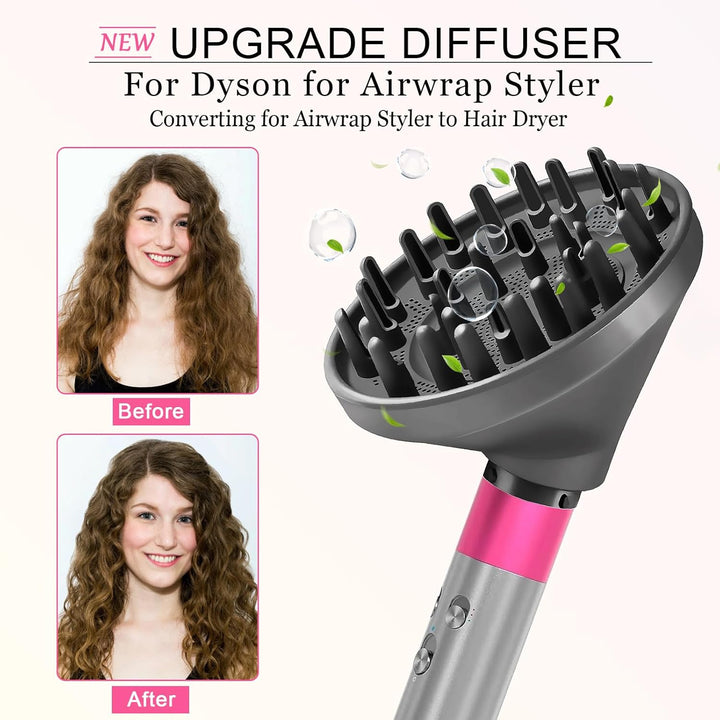 DianSung Diffusor Aufsätze für Dyson Airwrap Styler HS05 HS01, umwandelbar für Airwrap Styler in Haa