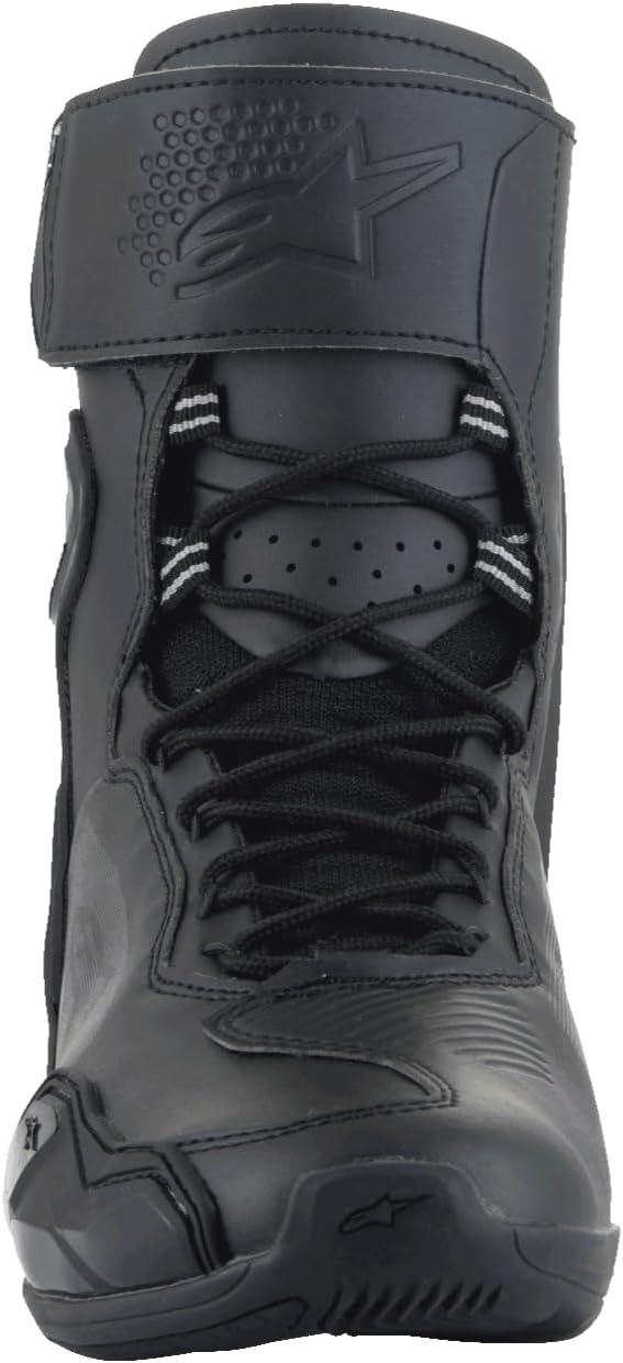 Alpinestars Superfaster Motorradschuhe, schwarz, 9.5 43 EU Schwarz, 43 EU Schwarz