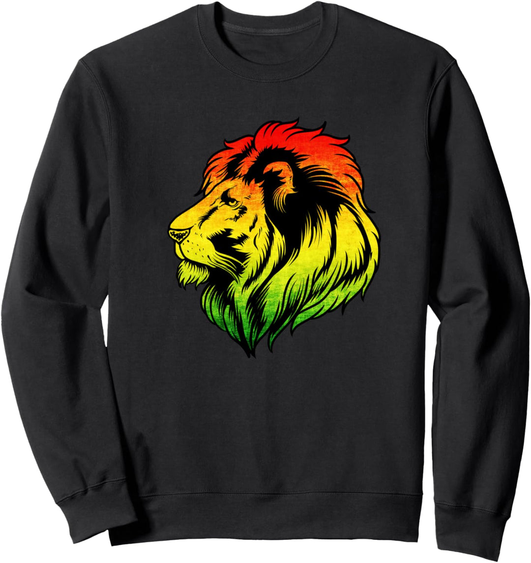 Reggae Musik Löwe Geschenk - Rasta Rastafari Sweatshirt
