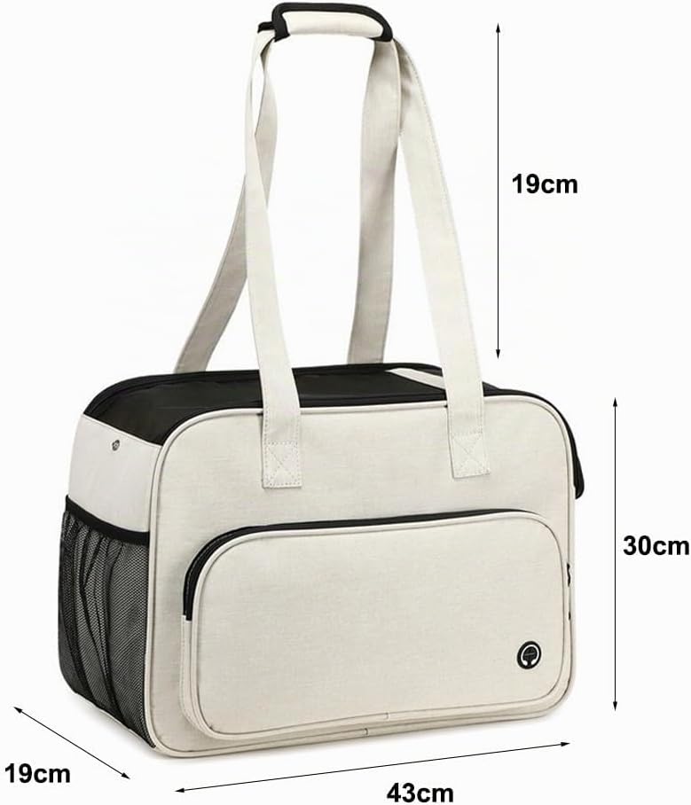 CEWROM Hundetasche für Kleine Hunde und Katzen mit grossen Taschen, Leichte &amp; Atmungsaktive Haustier