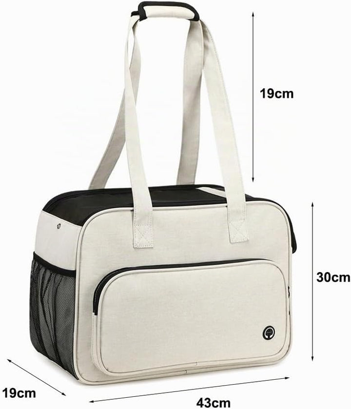CEWROM Hundetasche für Kleine Hunde und Katzen mit grossen Taschen, Leichte &amp; Atmungsaktive Haustier