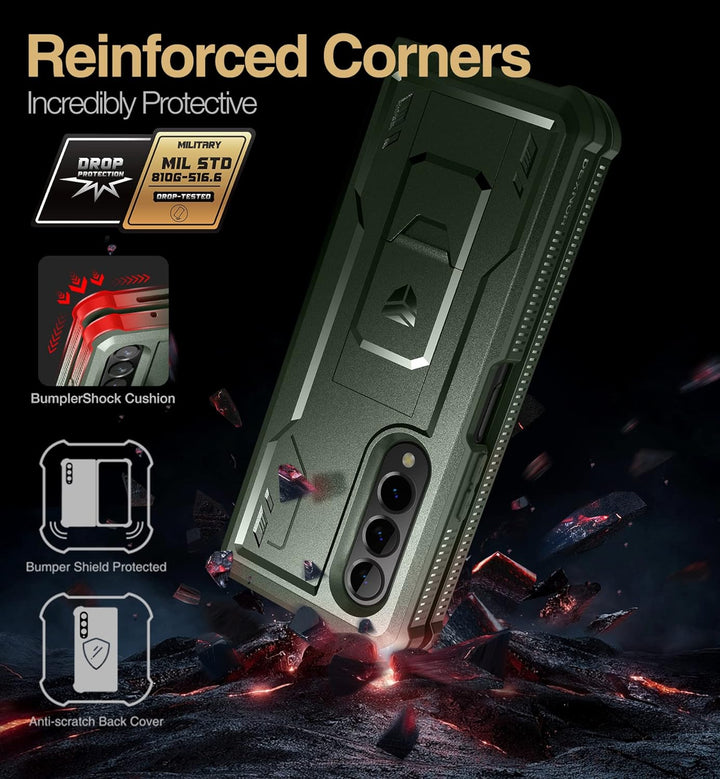 Dexnor für Samsung Galaxy Z Fold 4 5G Hülle, Full-Body Dual Layer Rugged Fall mit eingebautem Displa
